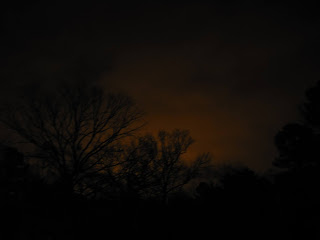 The orange glow seen from a few miles away February 11, 2013. ©