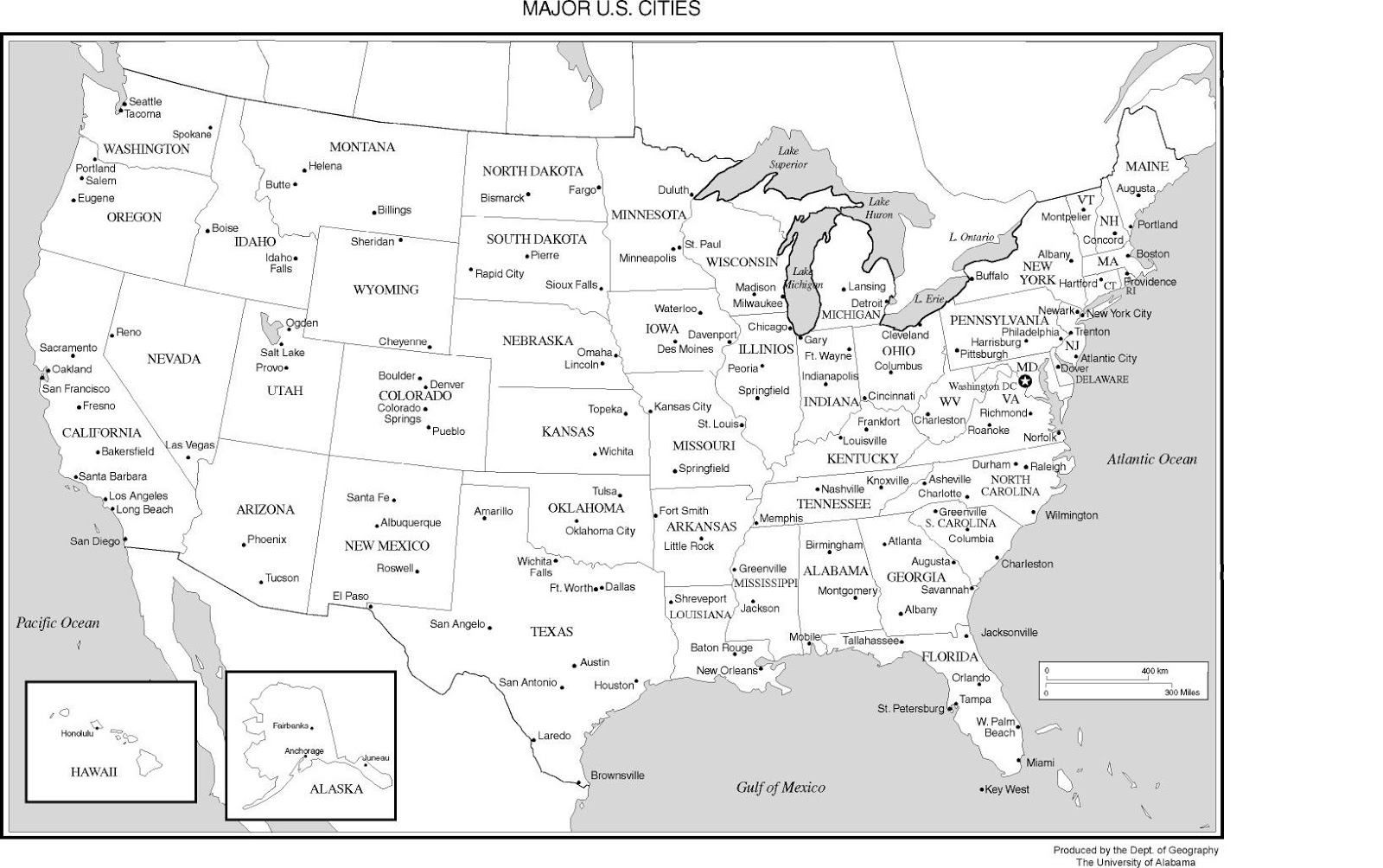 printable state maps with cities Printable Usa Blank Map Pdf printable state maps with cities