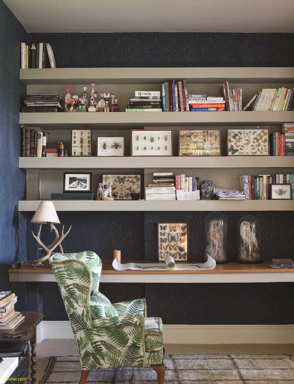 Wallpapering Bookshelves