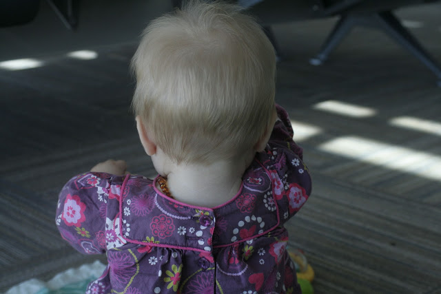 Neve at the departure gate. 