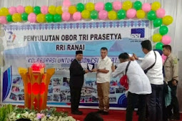 Babinsa M Surya Lakukan Monitoring Penyulutan Obor Tri Prasetya RRI Ranai yang Dihadiri Oleh Bupati Natuna  