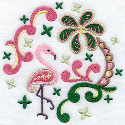 Tree and Bird embroidery