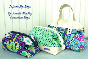 Trifect Zip Bags - a Sewing Pattern by Janelle MacKay of Emmaline Bags 