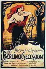 The new artists, In revolt apinst the traditional art establishment, the Berliner Secession was a breakaway group of artists formed in 1898. This poster advertises their first exhibition, held the following year.