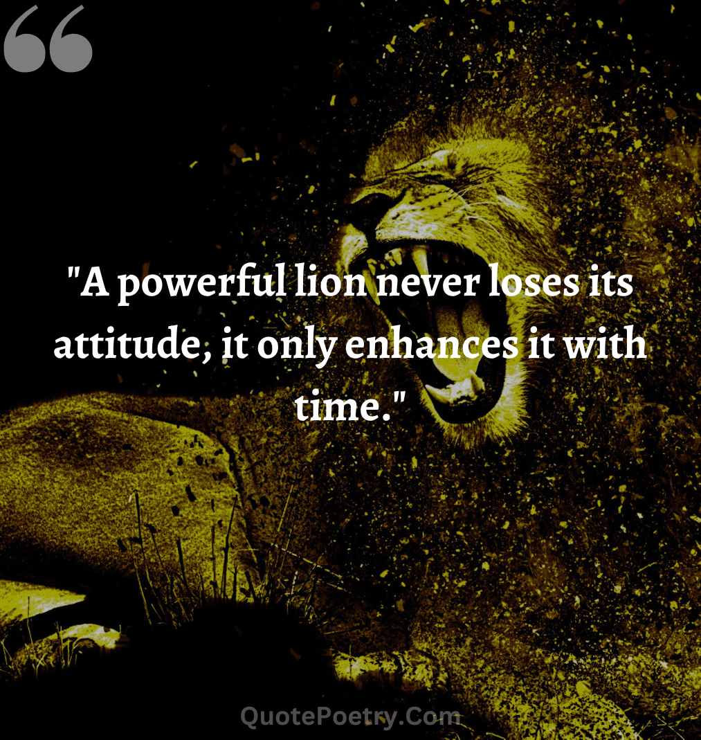 Attitude Powerful Lion Quotes - Quote Poetry