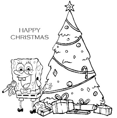 Spongebob Christmas Coloring Pages