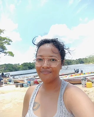 " Shachem Lieuw exploring Sipaliwini Atjonie with her new glasses from Eye Love Dio in Suriname"