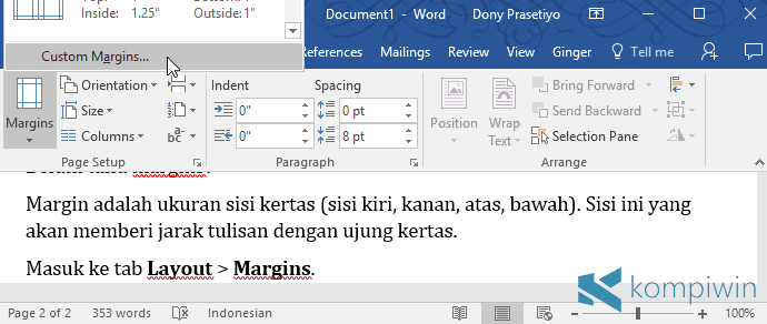 Cara Ubah & Buat Sendiri Ukuran Kertas di Microsoft Word 