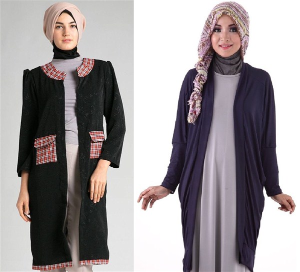 Trend model cardigan panjang untuk hijabers terbaru 21 Cardigan Panjang Wanita Muslimah Model Terbaru 2017/2018