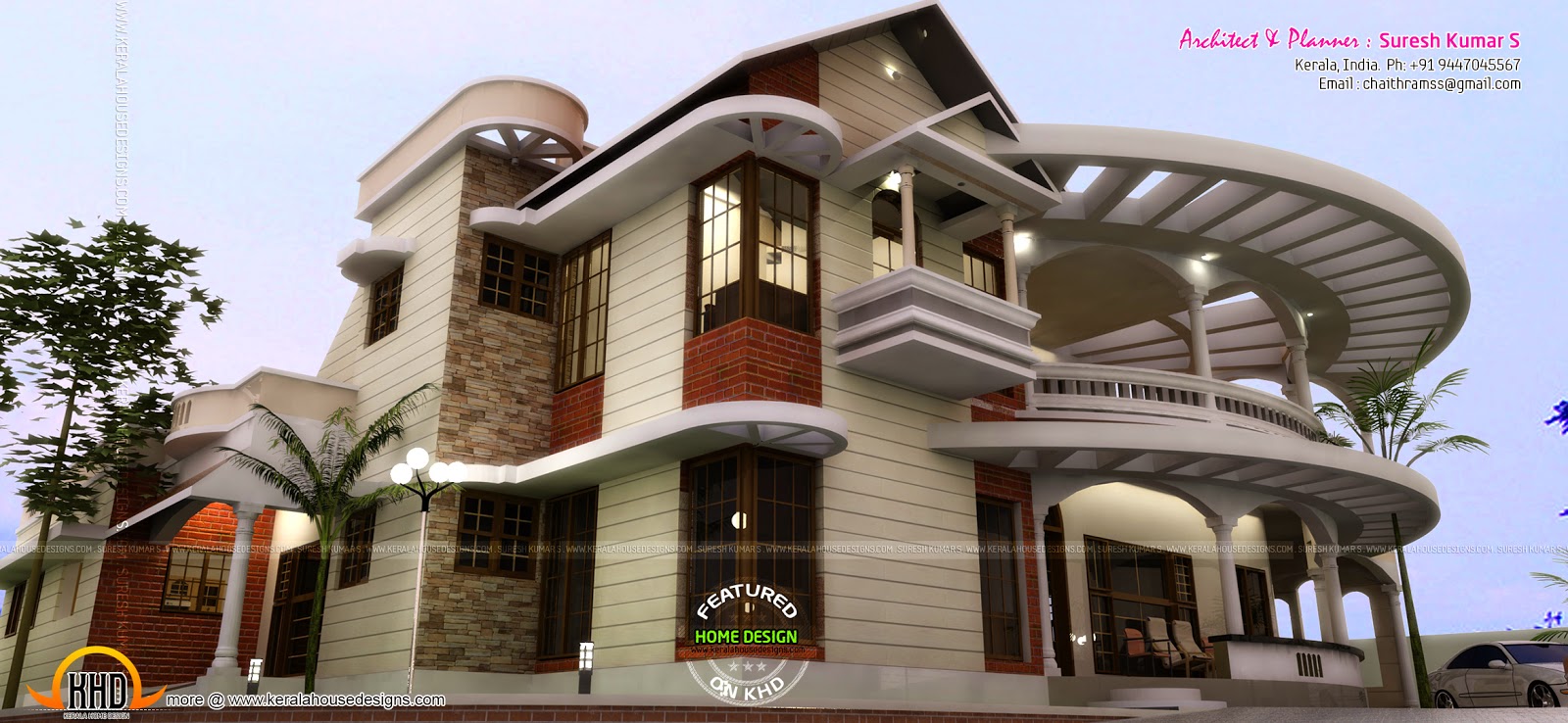  Great  looking house  design  by Suresh Kumar Kerala home  