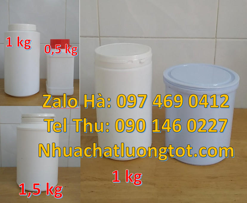 nhựa - hũ nhựa 1kg đựng thuốc thú ý, hũ nhựa 50gr 100gr 200gr đựng hóa chất, Hũ đựng thuốc sâu, Hủ nhựa 0.5 kg vuông đựng bột, hũ 100gr 200gr đựng mỹ phẩm, hũ hdpe giá rẻ,  2413a3657831a06ff92034