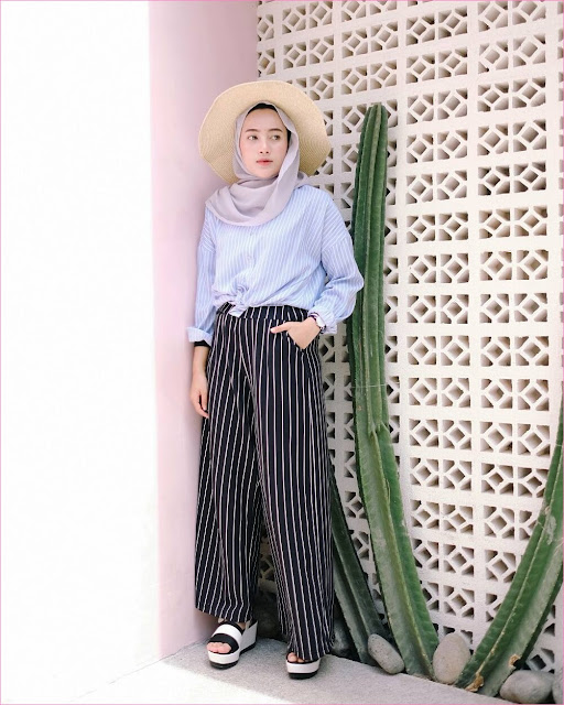 32 Pilihan Outfit Celana Kulot Untuk Hijabers Ala 