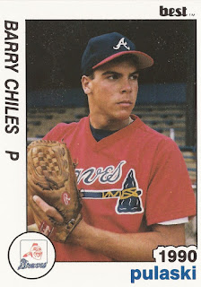 Barry Chiles 1990 Pulaski Braves card