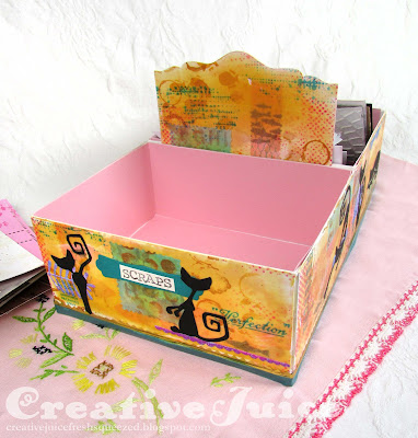 Lisa Hoel for Eileen Hull - Box Bonanza! Organizing with a caddy for paper scraps   #creativejuicefreshsqueezed #EileenHull  #eileenhulldesigns  #sizzix #mymakingstory #TeamEileen #mysizzixstory
