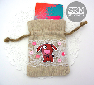 SRM Stickers Blog - Dressing Up Gift Cards... by Annette Allen - #linenandlacebag #janesdoodles #clearstamps #card #giftbag #DIY