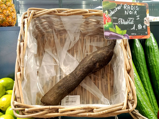 Long black winter radish, France. Photo by Loire Valley Time Travel.