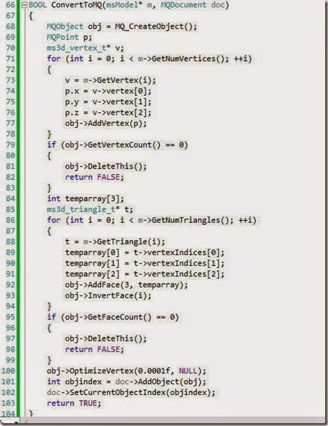 ConvertToMQ function