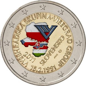 Slovakia 2 euro coin 2011 colored