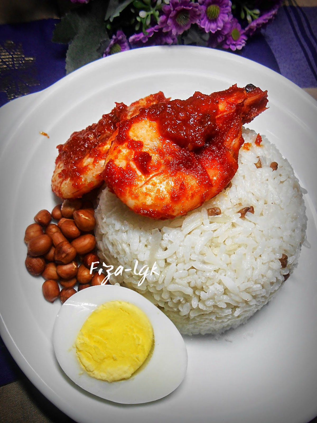 NASI LEMAK HALBA DAN SAMBAL UDANG  Fiza's Cooking