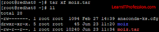 how use tar on rhel 8