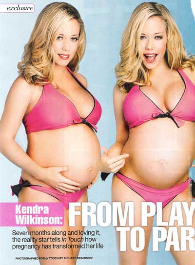 Kendra Wilkinson 7 Months Pregnant In Touch Weekly Magazine