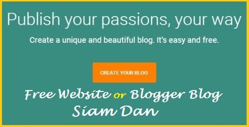 free website or blog siam dan