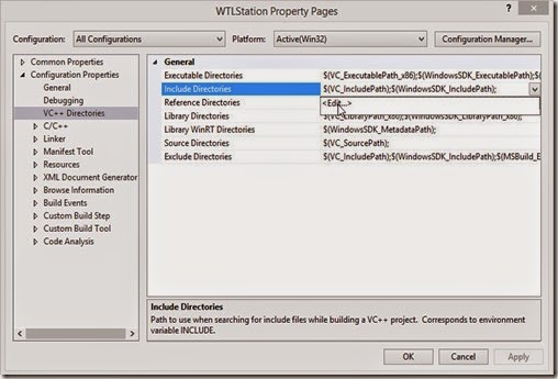 Edit the Include Directories