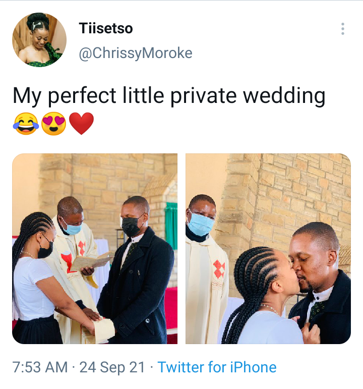 Lady shares lovely pictures from her private wedding, What do you think? (See photos)