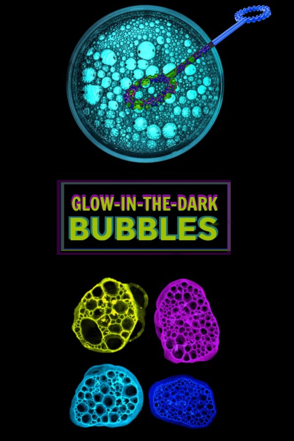 GLOW-IN-THE-DARK BUBBLES (play recipe for kids) #bubbles #bubblesrecipe #playrecipesforkids #glowinthedarkbubbles #bubblerecipe #bubblerecipehomemade #bubblerecipesforkids 