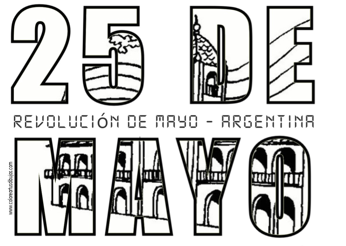 Colorear Tus Dibujos 25 De Mayo Argentina Para Colorear