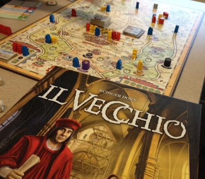 Il Vecchio board game in play