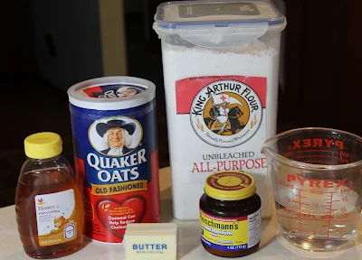 Honey-Oat Bread Ingredients