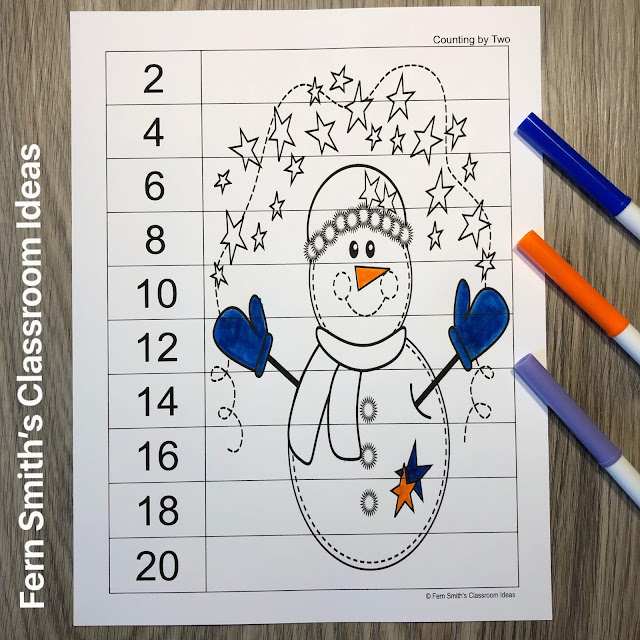 Click Here to Download These Winter Snowman Counting Puzzles For Your Classroom Today!