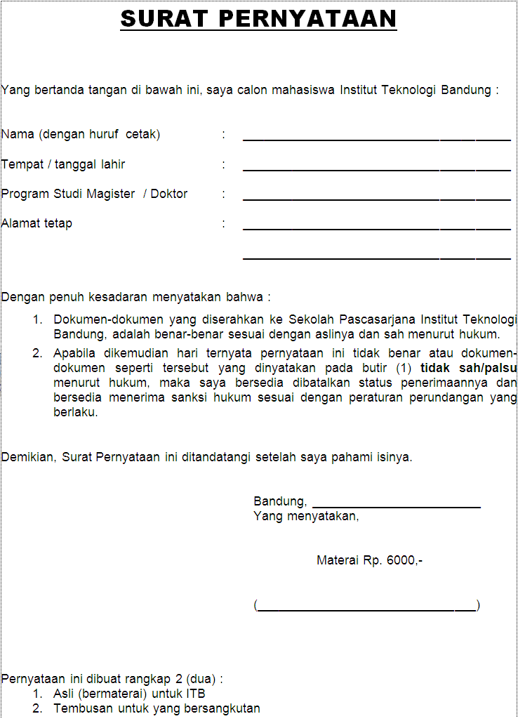 Contoh Draft Format Surat Contoh Surat Keterangan