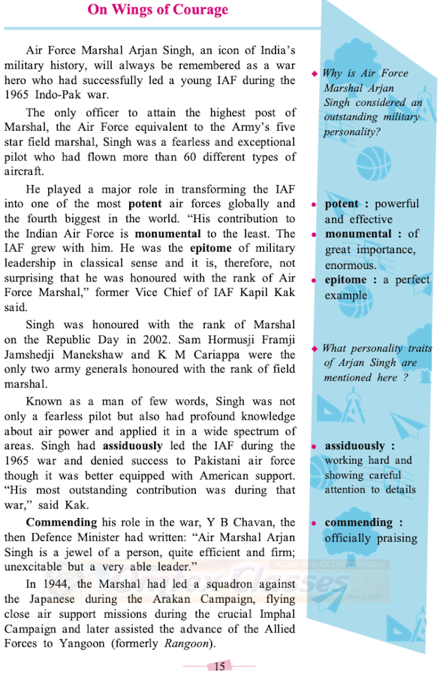 Chapter 1.3: On Wings of Courage Balbharati solutions for English Kumarbharati 10th Standard SSC Maharashtra State Board