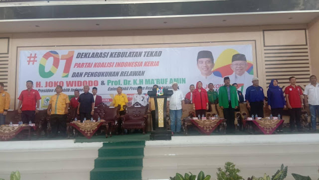 "Joko Widodo-Amin Menang ", Teriak Partai Koalisi di Asahan