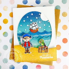 Sunny Studio Stamps: Pirate Pals Masculine Themed Pirate Card by Amy Yang