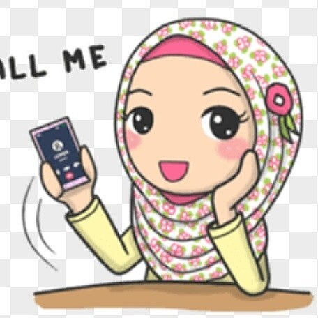 Awesome Sticker  Cartoon Muslimah  Hijab Cute Lovely 