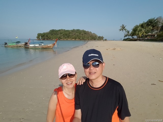 Morning walk along Klong Muang Beach. Nakamanda is on the right of the picture.