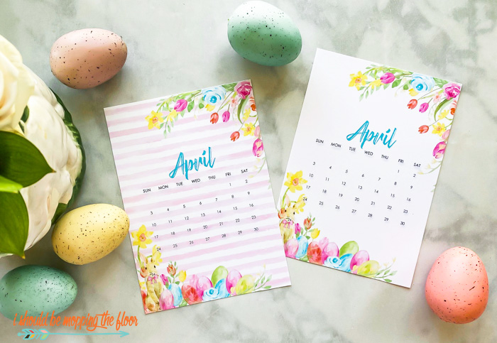 April Calendar Printables