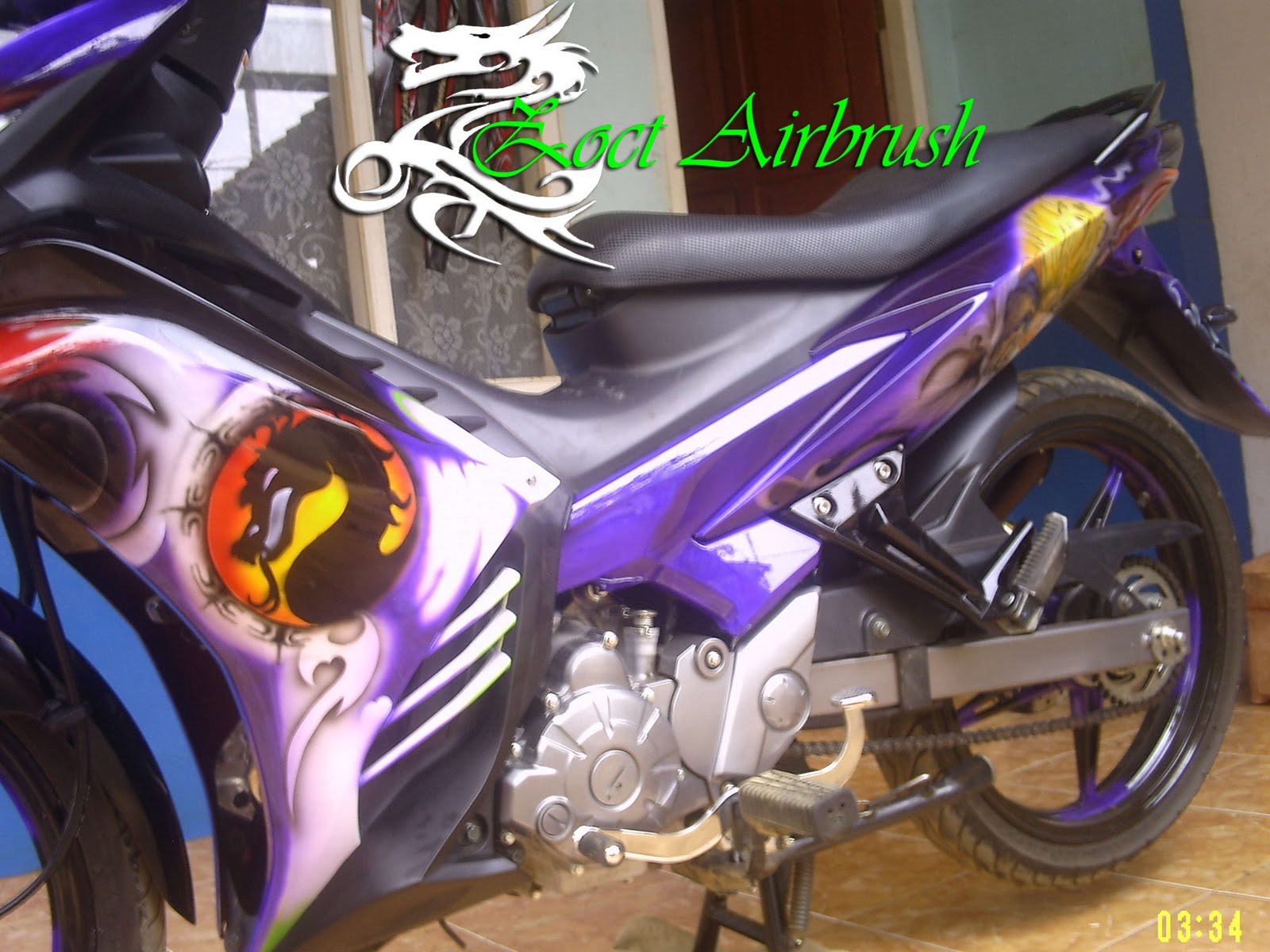 Modifikasi Jupiter MX 2011 Airbrush Dragon Ballz Zoct Airbrush