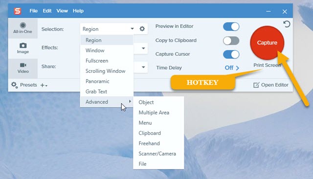 opzioni-cattura-screenshot
