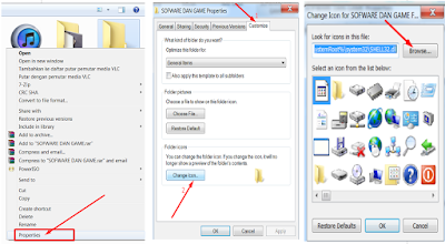mengganti gambar icon folder di windows