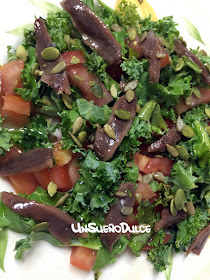 Ensalada de kale y anchoas