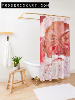 Santa Shower Curtain by Tom Roderick