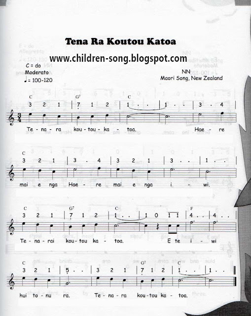 Tene Ra Koutou Katoa Song with Notes and Chords