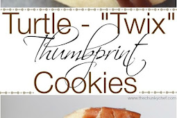 Turtle-Twix Thumbprint Cookies