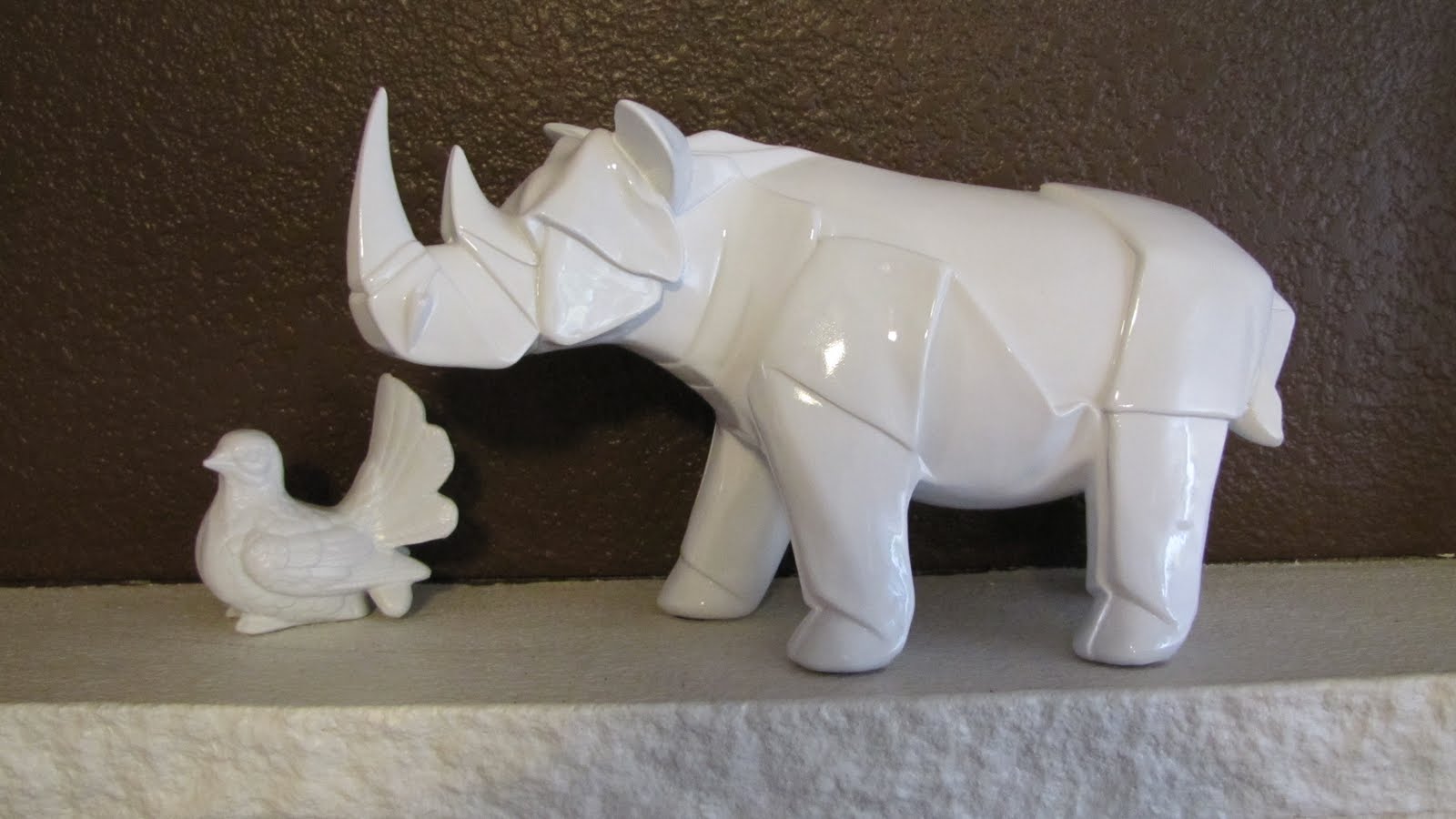 The Glassman House White ceramic  animals 