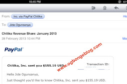 Wow! Received My First Chitika Payment in My Paypal Account