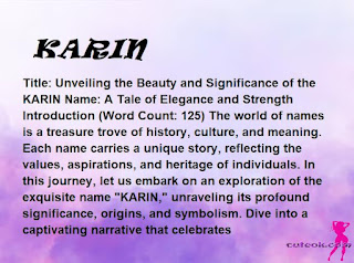 meaning of the name "KARIN"